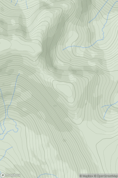 Thumbnail image for Hart Crag [Lake District E] [NY368112] showing contour plot for surrounding peak